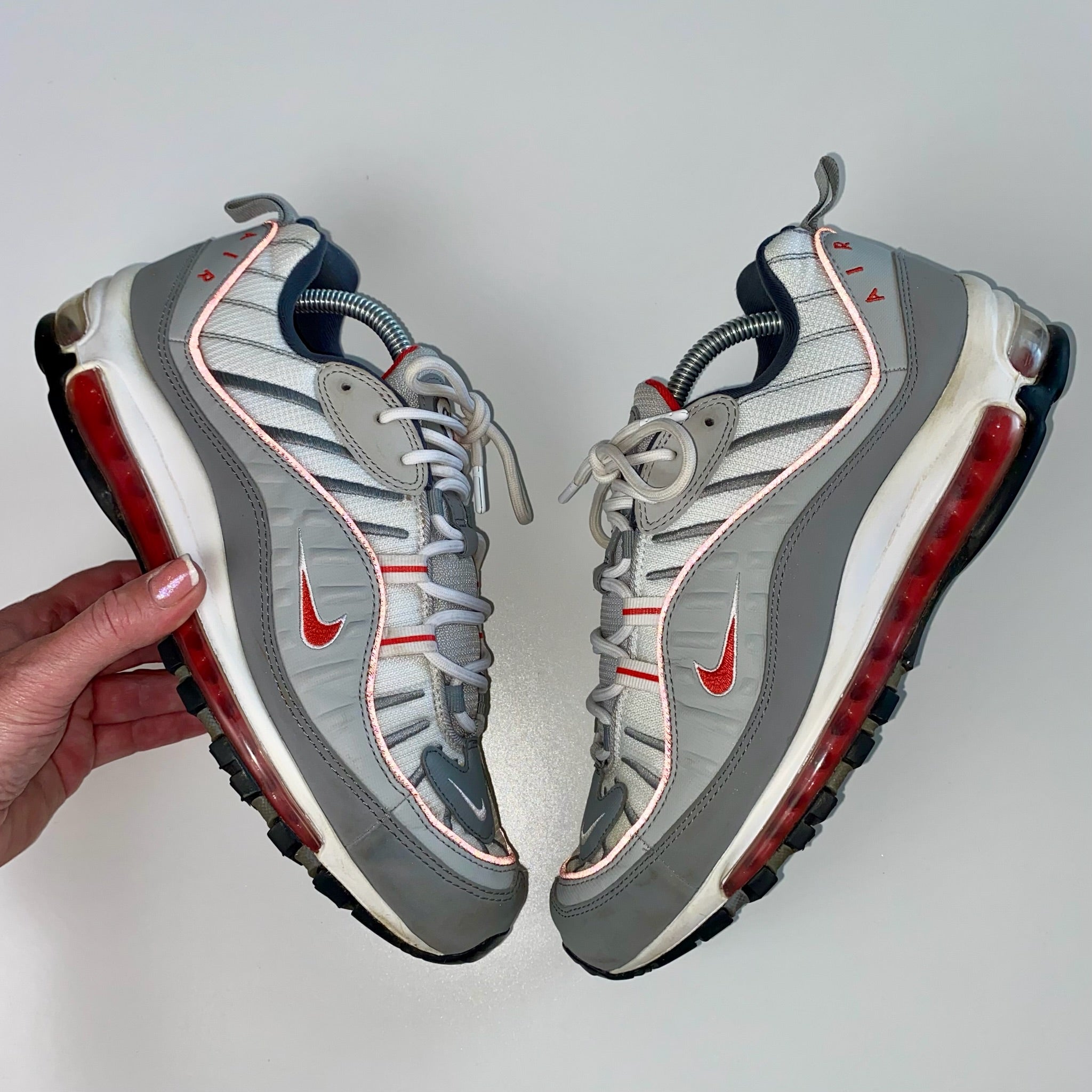 Air max 98 grey red white best sale